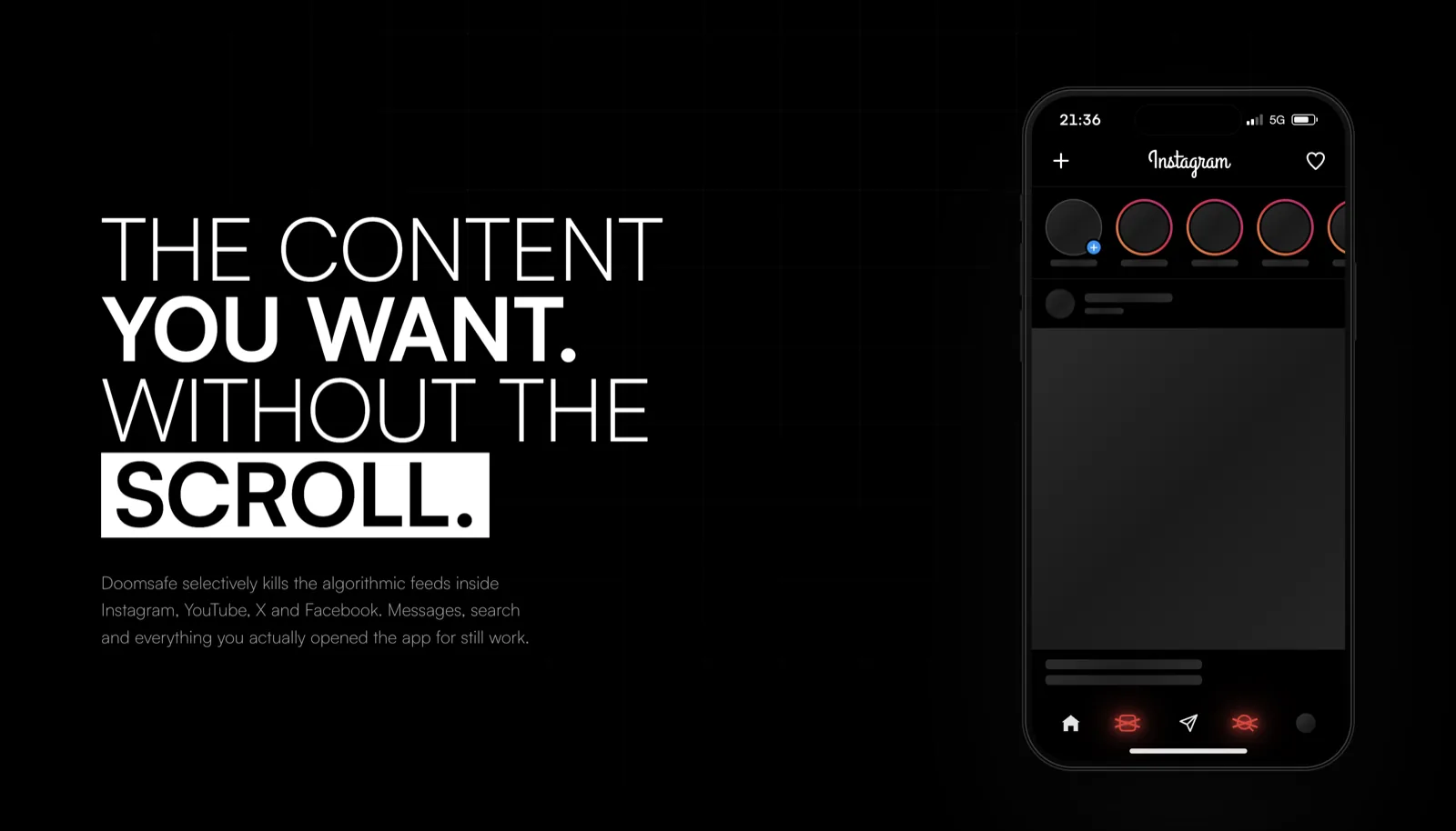 DoomSafe landing page